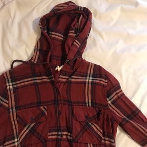 flannel hoodie